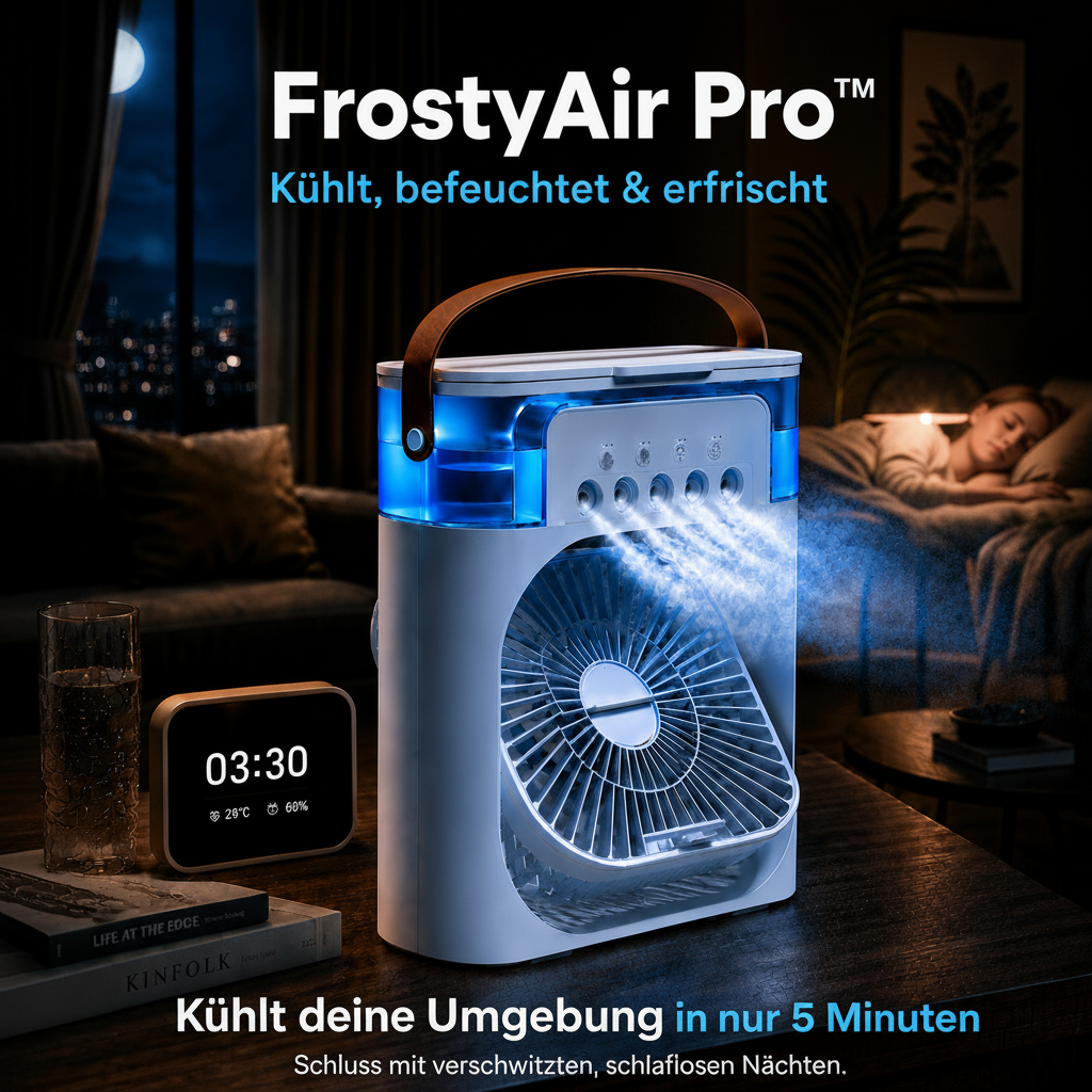 FrostyAir Pro™ – Deine Abkühlung für heiße Sommertage